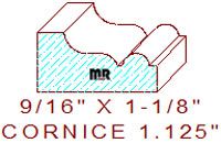 Cornice 1-1/8" Cornice 1-1/8"