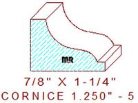 Cornice 1-1/4" - 5 Cornice 1-1/4" - 5