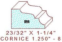 Cornice 1-1/4" - 8 Cornice 1-1/4" - 8