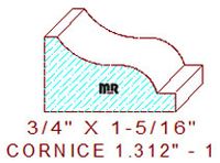 Cornice 1-5/16" - 1 Cornice 1-5/16" - 1