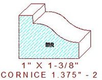Cornice 1-3/8" - 2 Cornice 1-3/8" - 2