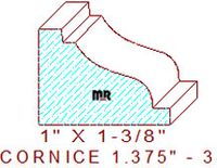 Cornice 1-3/8" - 3 Cornice 1-3/8" - 3