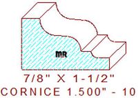 Cornice 1-1/2" - 10 Cornice 1-1/2" - 10