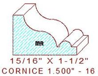 Cornice 1-1/2" - 16 Cornice 1-1/2" - 16