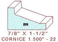 Cornice 1-1/2" - 22 Cornice 1-1/2" - 22