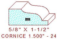 Cornice 1-1/2" - 24 Cornice 1-1/2" - 24