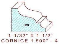 Cornice 1-1/2" - 4 Cornice 1-1/2" - 4