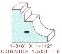 Cornice 1-1/2" - 6 Cornice 1-1/2" - 6