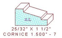 Cornice 1-1/2" - 7 Cornice 1-1/2" - 7