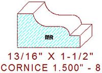 Cornice 1-1/2" - 8 Cornice 1-1/2" - 8