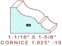 Cornice 1-5/8" - 10 Cornice 1-5/8" - 10