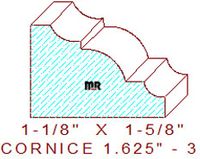 Cornice 1-5/8" - 3 Cornice 1-5/8" - 3