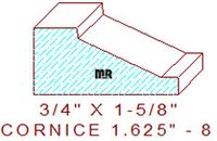 Cornice 1-5/8" - 8 Cornice 1-5/8" - 8
