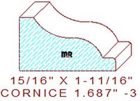 Cornice 1-11/16" - 3 Cornice 1-11/16" - 3