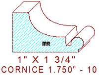 Cornice 1-3/4" - 10 Cornice 1-3/4" - 10