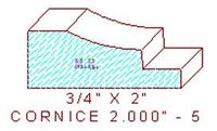Cornice 2" - 5 Cornice 2" - 5