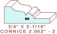 Cornice 2-1/16" - 2 Cornice 2-1/16" - 2