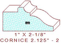Cornice 2-1/8" - 2 Cornice 2-1/8" - 2