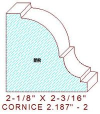 Cornice 2-3/16" - 2 Cornice 2-3/16" - 2