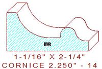 Cornice 2-1/4" - 14 Cornice 2-1/4" - 14
