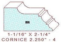 Cornice 2-1/4" - 4 Cornice 2-1/4" - 4