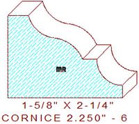 Cornice 2-1/4" - 6 Cornice 2-1/4" - 6