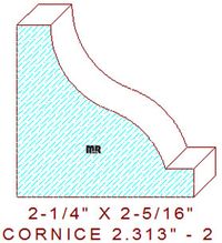 Cornice 2-5/16" - 2 Cornice 2-5/16" - 2