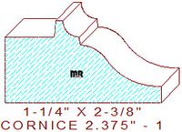 Cornice 2-3/8" - 1 Cornice 2-3/8" - 1