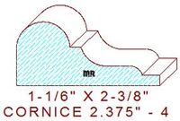Cornice 2-3/8" - 4 Cornice 2-3/8" - 4