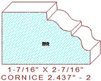 Cornice 2-7/16" - 2 Cornice 2-7/16" - 2