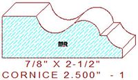 Cornice 2-1/2" - 1 Cornice 2-1/2" - 1