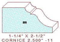 Cornice 2-1/2" - 11 Cornice 2-1/2" - 11