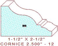 Cornice 2-1/2" - 12 Cornice 2-1/2" - 12