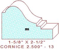 Cornice 2-1/2" - 13 Cornice 2-1/2" - 13