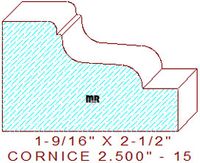 Cornice 2-1/2" - 15 Cornice 2-1/2" - 15