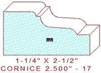 Cornice 2-1/2" - 17 Cornice 2-1/2" - 17