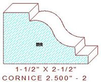 Cornice 2-1/2" - 2 Cornice 2-1/2" - 2
