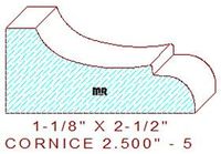 Cornice 2-1/2" - 5 Cornice 2-1/2" - 5