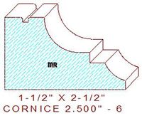 Cornice 2-1/2" - 6 Cornice 2-1/2" - 6