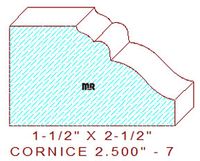 Cornice 2-1/2" - 7 Cornice 2-1/2" - 7
