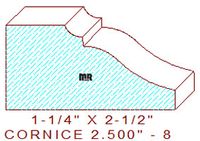 Cornice 2-1/2" - 8 Cornice 2-1/2" - 8
