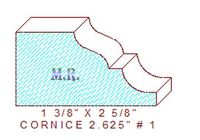 Cornice 2-5/8" - 1 Cornice 2-5/8" - 1