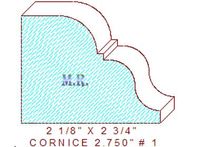 Cornice 2-3/4" - 1 Cornice 2-3/4" - 1