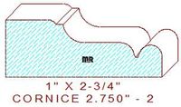 Cornice 2-3/4" - 2 Cornice 2-3/4" - 2