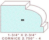 Cornice 2-3/4" - 4 Cornice 2-3/4" - 4