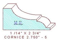 Cornice 2-3/4" - 5 Cornice 2-3/4" - 5