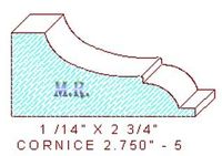 Cornice 2-3/4" - 5