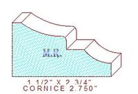 Cornice 2-3/4" Cornice 2-3/4"