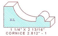 Cornice 2-13/16" - 1 Cornice 2-13/16" - 1