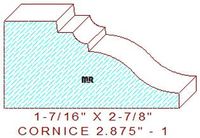 Cornice 2-7/8" - 1 Cornice 2-7/8" - 1